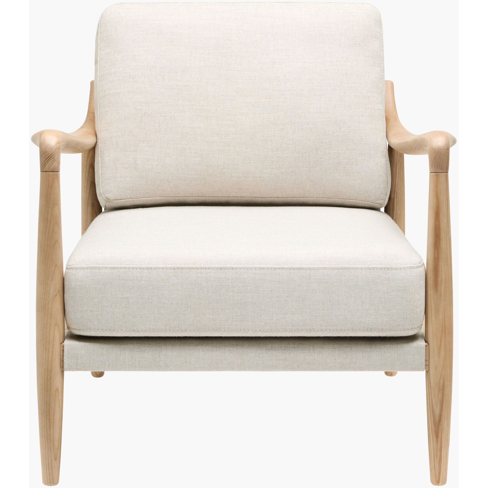 Gaviota Accent Chair, Becki Owens x Surya, Gray Linen Blend
