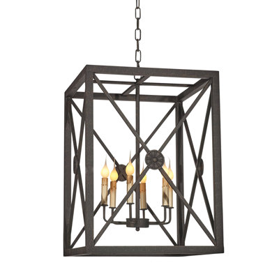 Medallion 6 - Light Geometric Square Chandelier