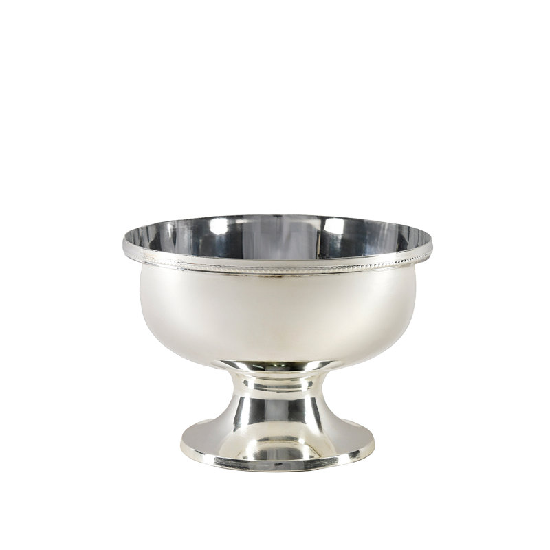 Bol festonné en argent Wrought Studio ™ - centre de table décoratif élégant pour les mariages, les événements et la décoration intérieure, finition polie, polyvalent pour les arrangements floraux ou le rangement, 6 po de diamètre et 4,5 po de h