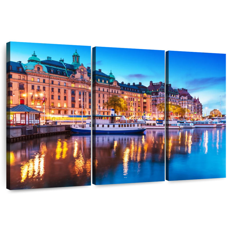 Rorry Evening In Stockholm, 32" H x 50" W