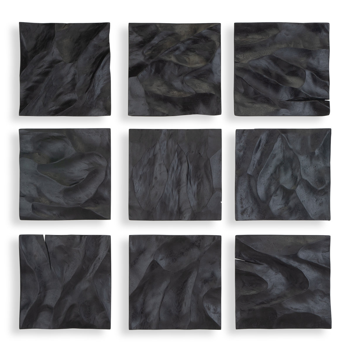 Malosi Black Wood Wall Decor - Multi-Panel Wall Art