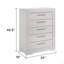 Commode 5 tiroirs en bois blanc Blanca