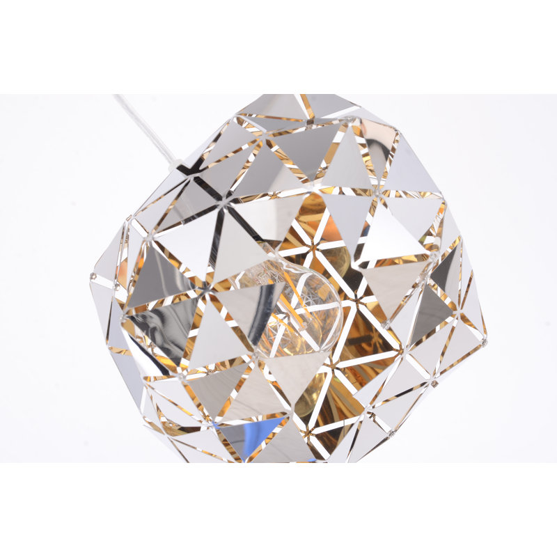 Luminaire suspendu géométrique 1 lumières statement Lovica, H 8 po x l 11 po x P 11 po