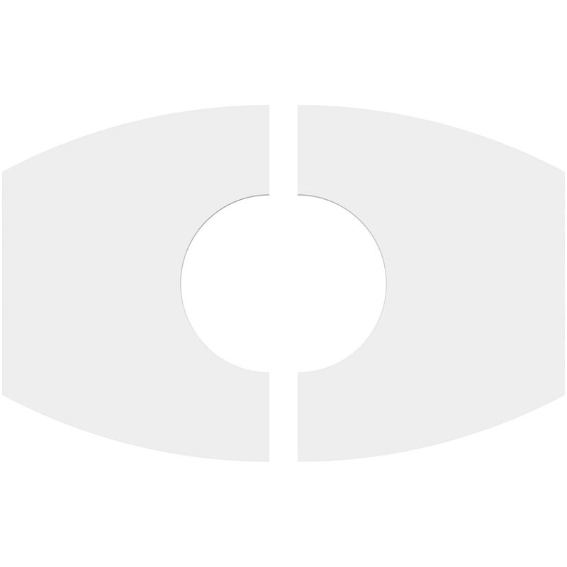 12"W x 8"H x 4"ID x 6 1/2"C x 1"P Kailey Architectural Grade PVC Contemporary Ceiling Medallion, Two Piece