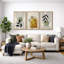 Illustration de pissenlit abstraite de style Mid-Century moderne bohème, images murales de salon moderne et chic, impression sur toile encadrée, ensemble de 16 pièces x 16 po x 3 pièces, 24 po x 36 po x 3 pièces-87392607-87392605-119390184