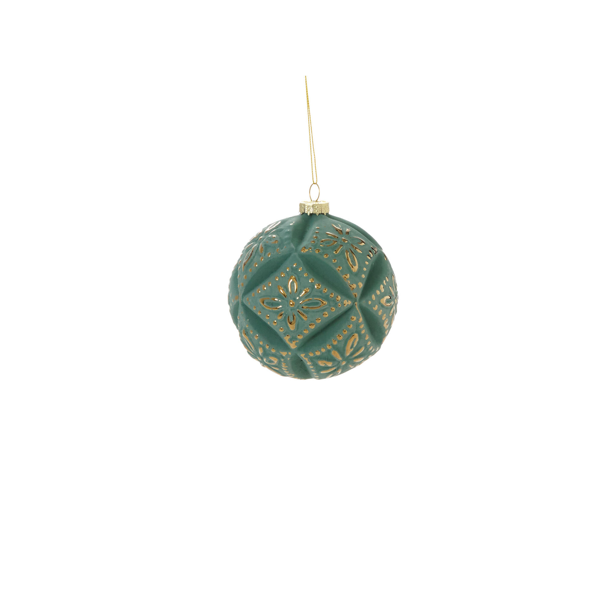 Embossed Ornament 4", Light Blue
