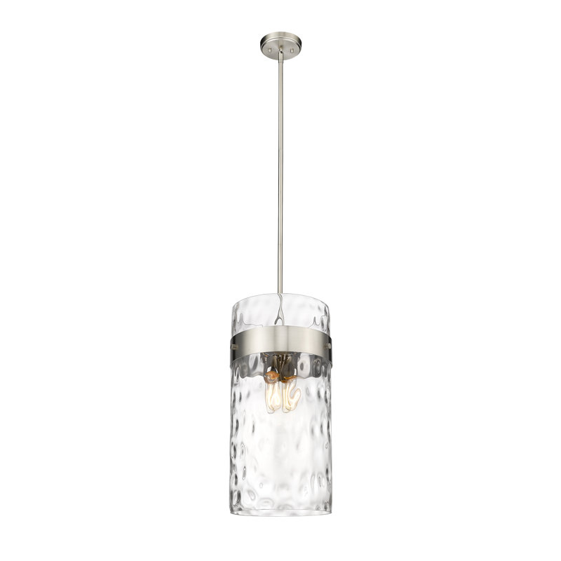 Luminaire suspendu 4 lumières Aultman, Nickel brossé