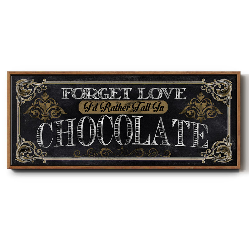 Chocolat - toile encadrée, H 8 po x l 20 po