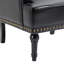 Fauteuil en similicuir noir capitonné Annalese-71856055