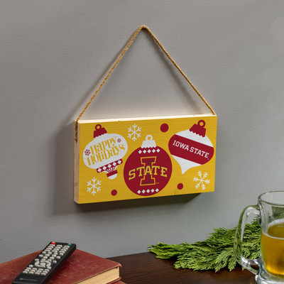 Plaque murale en bois 6 x 11 Iowa State University