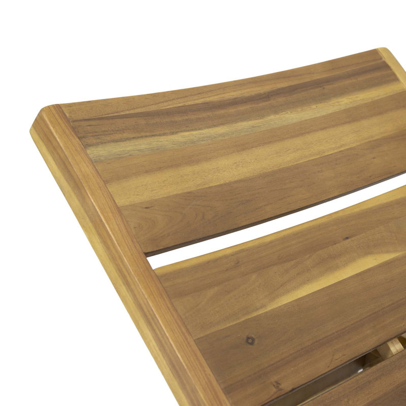 Nowakowski Outdoor Chaise Lounge, Teak, 1