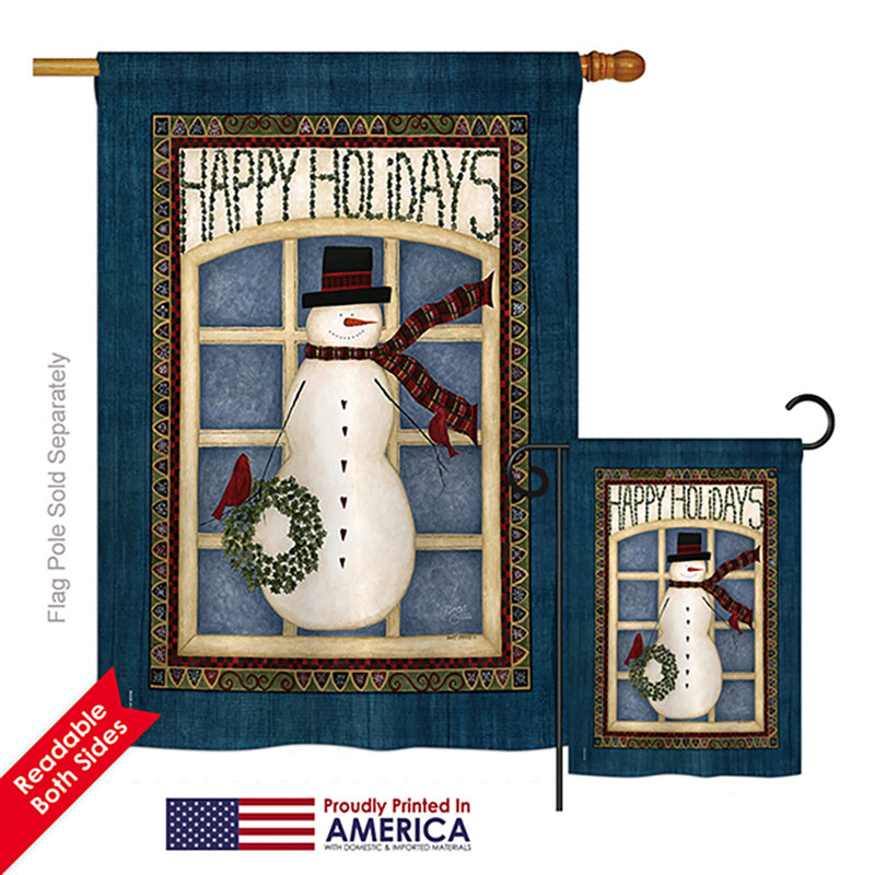 Double Sided Polyester Christmas Flag Set