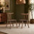 Sierra Rectangular Solid Wood Dining Room Set For 4, Compact Space Design-722399905-728162863