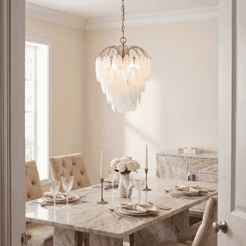 Boa 5-Light Chandelier in Warm Brass by Breegan Jane