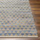 Handmade Blue, Beige, Tan Rug