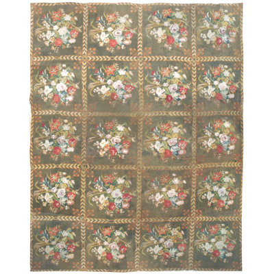 Tapis unique en laine noué à la main avant mousse 1900 de 12 pi x 15 pi beige 1900