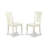 3 Piece Dining Table Set for Small Spaces Contains a Round Kitchen Table with Pedestal and 2 Kitchen Dining Chairs, 36x36 Inch, Linen White-2064909667-2064909671-2064909673