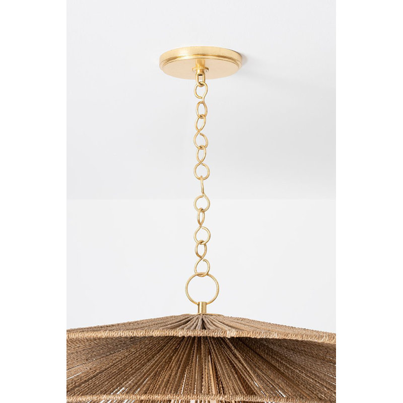 Luminaire suspendu 1 lumière Levan, H 8,75 po x l 24 po x P 24 po