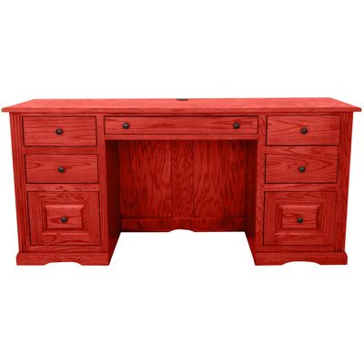 Bureau double caisson en bois massif Rafeef