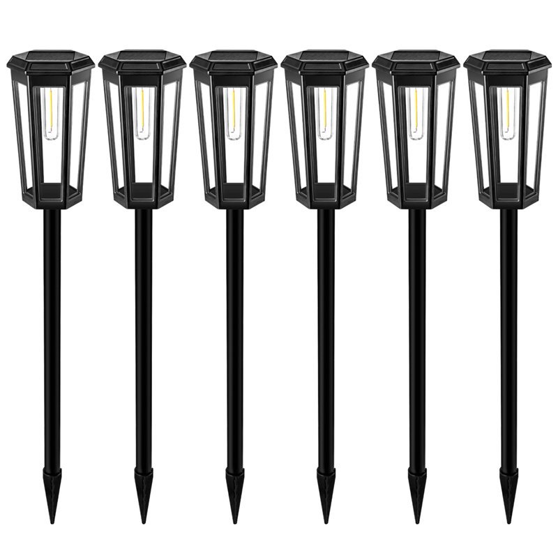 20 Lumens 3000K Warn White Weather Resistant Outdoor Solar Path Lights 6-Pieces