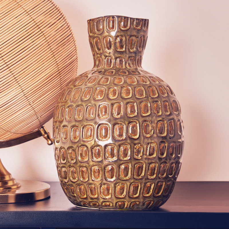 Yana Stoneware Table Vase, 20cm H x 28cm W x 28cm D