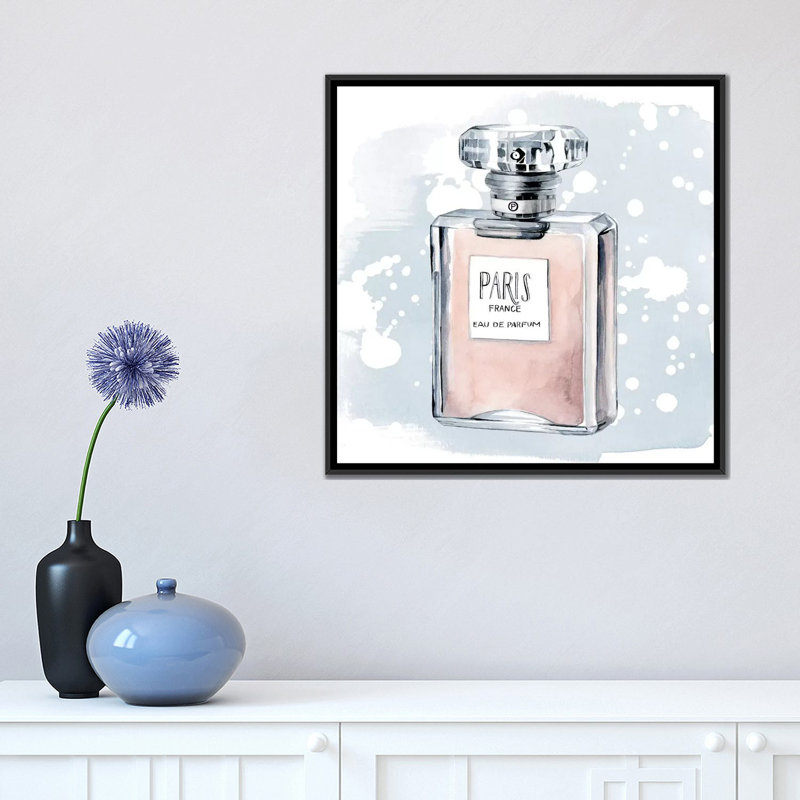 «Parfum I», reproduction sur toile, H 18 po x l 18 po x P 1,5 po, Toile avec cadre flottant noir, Pas de tapis
