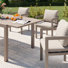 Ensemble repas d'extérieur pour 6 personnes avec table rectangulaire extensible