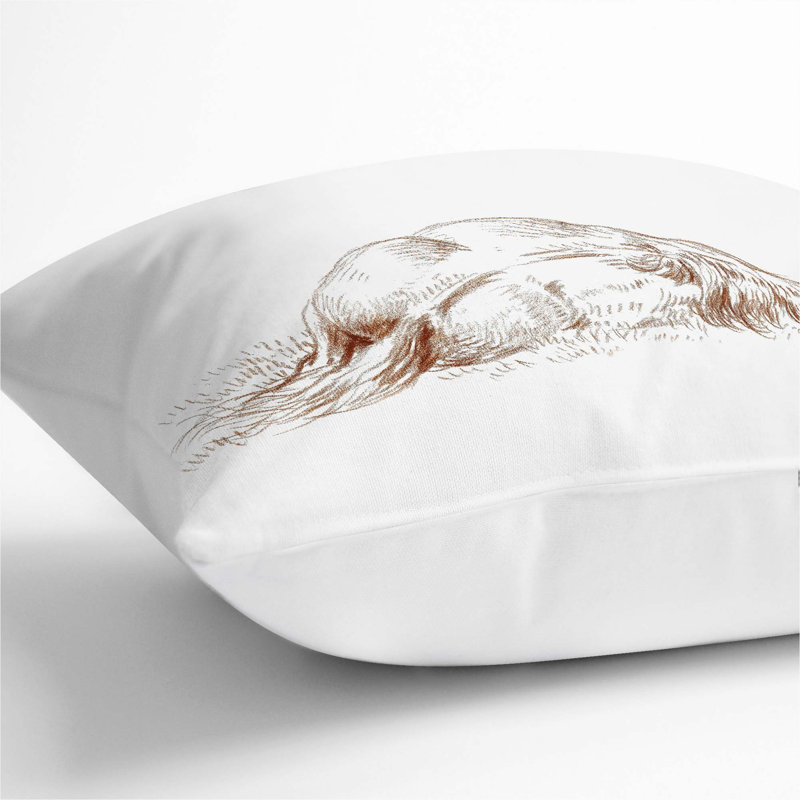 Square Cushion, 40cm H x 40cm W x 15cm D, White