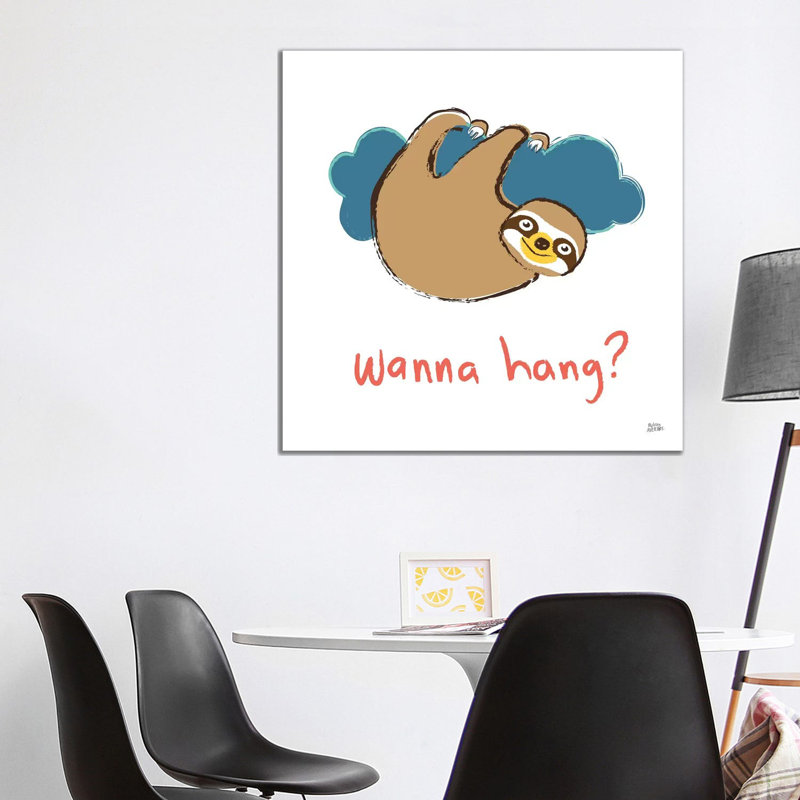 Colourful Sloth II V2 by Melissa Averinos - Wrapped Canvas Print, 66.04 cm H x 66.04 cm W x 1.91 cm D