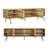 Doud TV Stand with 3 - 4 Doors for TVs up to 75’’, Media Console with Vertical Groove Design and Metal Legs, Modern Entertainment Center for Living Room and Bedroom, Effortless Assembly-955401312-955401314