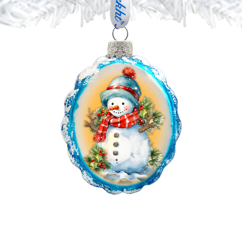 4'' Glass Hanging Figurine Ornament