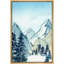 Paysage de forêt boisée «Winter Snow Pastel Watercolor Mountain» sur-99141932-99141933