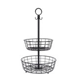 Countertop French Country 3 Tier Wire Basket Stand For Storing & Organizing