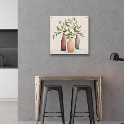 «Natural Bouquet 1 Grey V2» par Julia Purinton, art mural en verre acrylique
