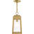 6.25in 1 Light Satin Outdoor Pendant Lantern Clear Glass Shade-101230770
