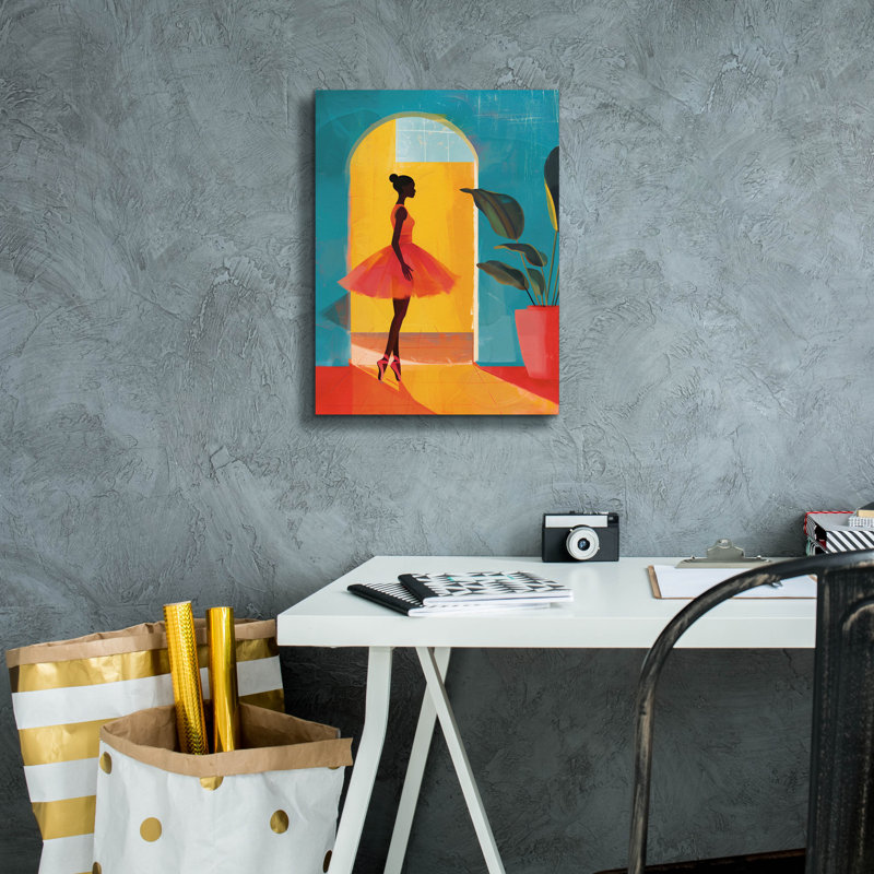 «Caribbean Ballerina» par Andreas Magnusson, art mural sur toile, H 16 po x l 12 po x P 0,75 po