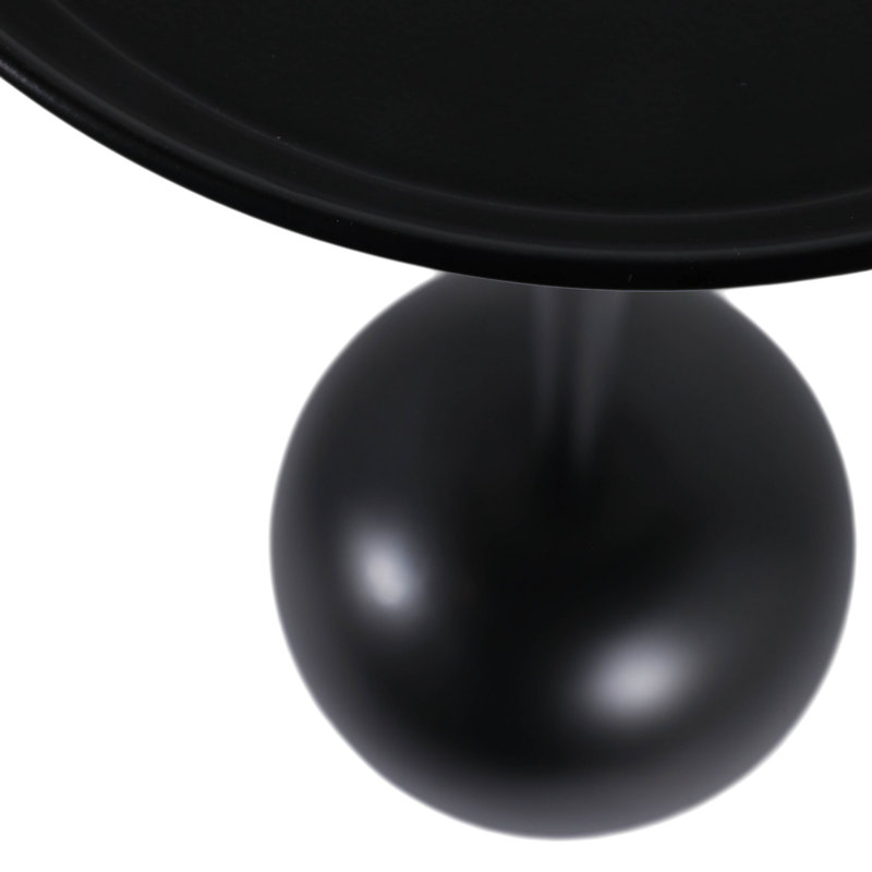 Table d'appoint moderne en métal avec plateau rond Rhapsody
