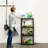 Gracious Living 4 Shelf Fixed Height Light Duty Storage Unit, Black (4 Pack)