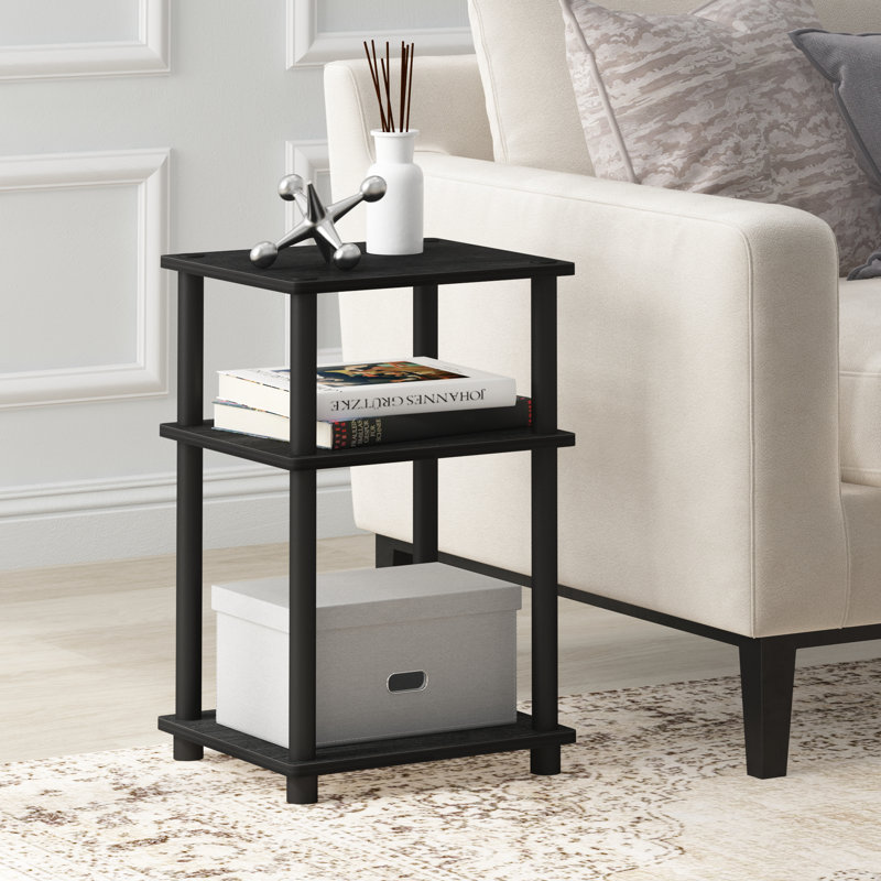 Ensemble de tables de bout avec rangement Colwyn, Americano, Noir, 1