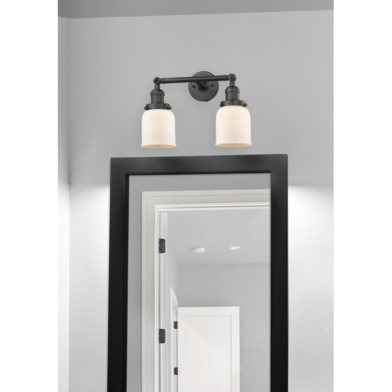 ClipperCove 2 - Light Dimmable Vanity Light, Oil Rubbed Bronze, 6 Watt Vinage LED Bulb, Matte White Cased