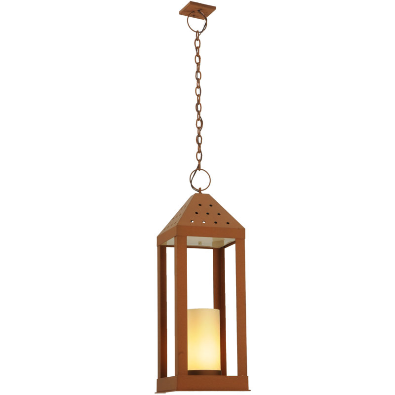 Luminaire suspendu rectangulaire 1 lumières lanterne