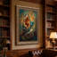 Toile orange sur fond de tourbillons-133062010