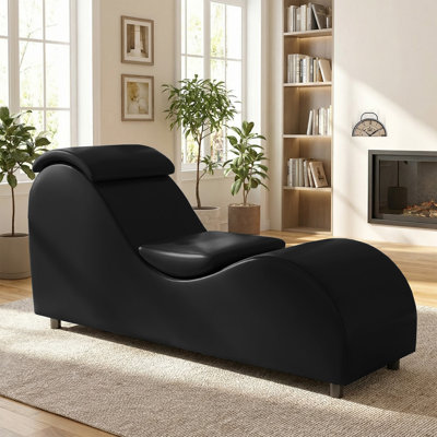Chaise longue ergonomique en similicuir