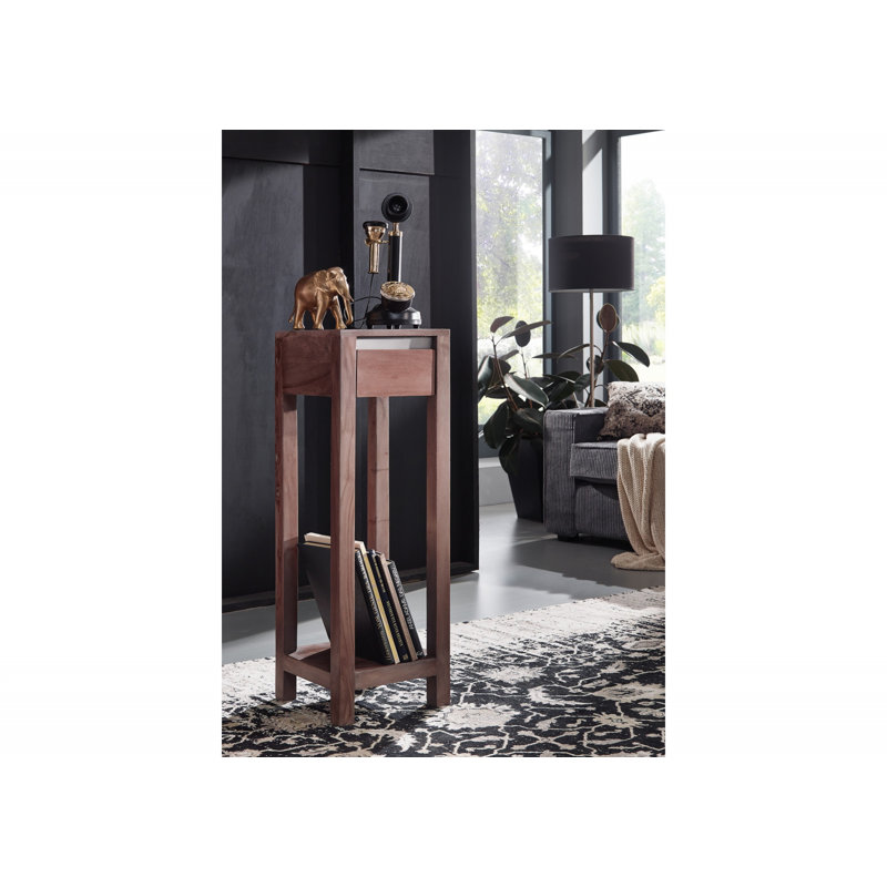Sydney Solid Wood End Table, Smoked oak