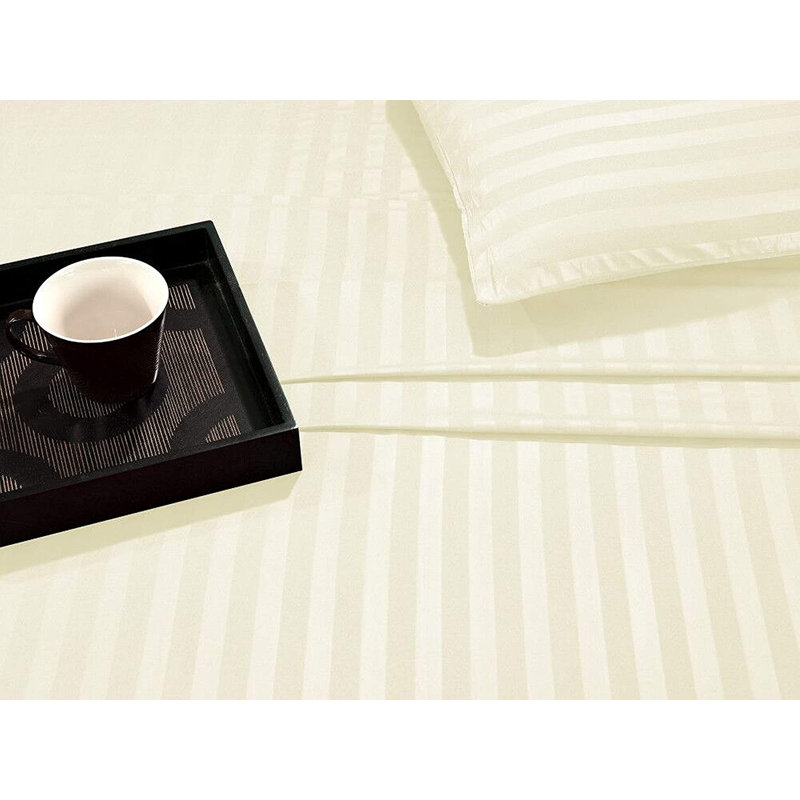 Microfiber Sheet Set, Full Sheet Set + Fitted Sheet + 4 Pillowcases, Cream