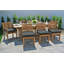 Huntington 9pc Teak Dining Set With Expansion Table Sunbrella Cushions-1857426701