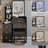 29.2" Small Size Left Bedside Cabinet Vanity Table + Cushioned Stool, Large Sliding, Touch Control, Tri-color Switching, Brightness Adjust LED Mirror, High Capacity Storage, Suitable for Small Space-1411982504