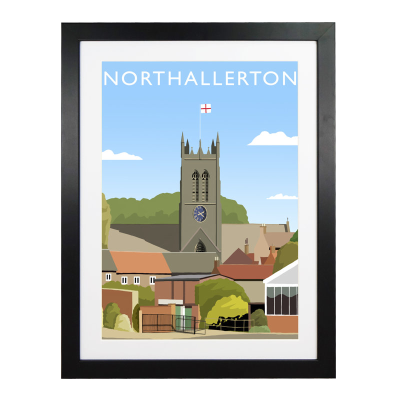 Northallerton 3 by Richard O'Neil - Print, Black Wood Frame, 54 cm H x 44 cm W x 2.2 cm D
