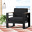 Shining Club Chair - Aluminum Build, Water- Cushions, Slat Lustre Lightweight Aluminum, Open Seat, 28.07"W X 24.26"H