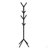 Coat Rack, Hall Tree, Free Standing, 8 Hooks, Entryway, 70"h, Bedroom, Black Metal, Contemporary, Modern